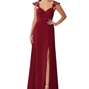 Burgundy Azazie Everette Dress